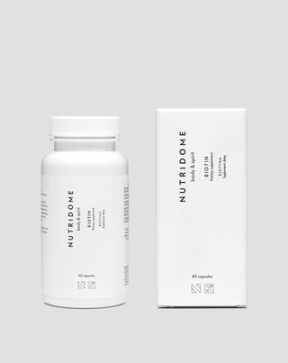 Biotin Kapseln 2500 mcg Vitamin H für Haare, Haut und Nägel Nutridome 60 Stk. - 2