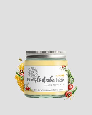 Regenerierende Wildrosenbutter mit Honig für trockene, revitalisierende Haut E-Fiore - 1