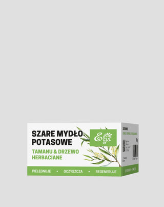 Graue Naturseife mit Tamanuöl und Teebaumöl Etja