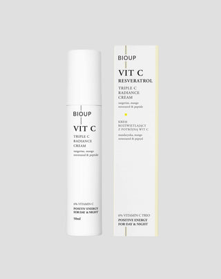 Aufhellende Creme mit dreifachem Vitamin C und Resveratrol BIOUP