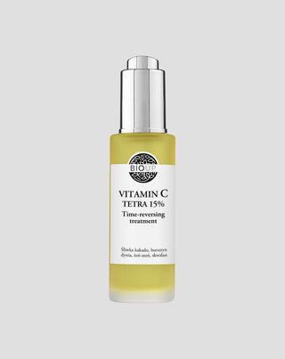 Vitamin C Tetra 15% Zeitumkehrendes Behandlungsserum mit Bernstein und Ginseng BIOUP