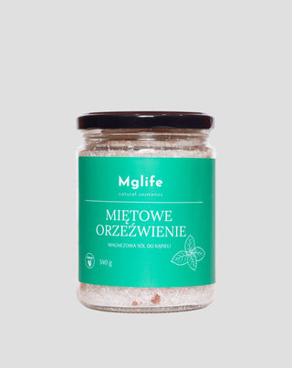 Magnesium Badesalz mit Bittersalz und Minzöl Mglife erfrischend