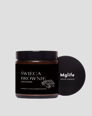 Vegane Rübenkerze mit Brownie- und Himbeerduft 120 ml MgLife