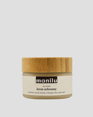 Schützende Tagescreme mit Sheabutter mit Vitamin C und Himbeerkernöl Manilu