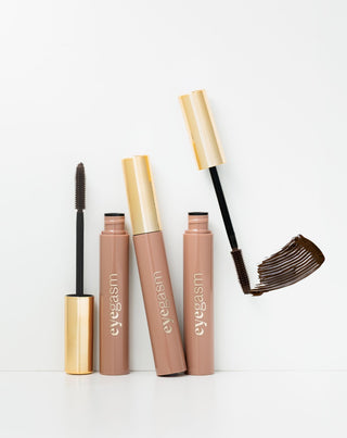 Mascara mit 2in1 Pflege Eyegasm Brown stimulierend für das Wimpernwachstum Paese - 4