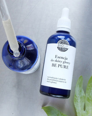 Ein Einreibungsmittel für fettiges Kopfhaut stärkendes Haar Essence Be Pure BIOUP