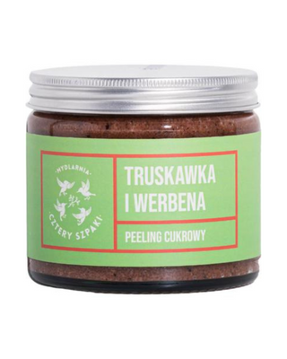 Erdbeer- und Eisenkraut-Körperpeeling, straffend und glättend, Mydlarnia Cztery Szpaki