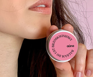 Pfirsich-Lippenbalsam, der Feuchtigkeit spendet und Auna-Lippen vor Rissen bewahrt