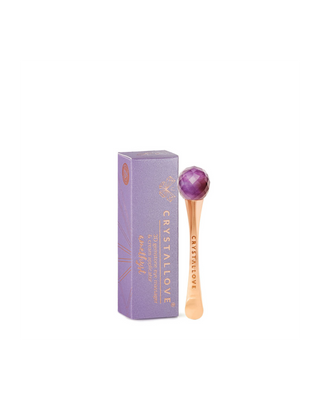 3D-Augenmassagegerät mit Amethyst und Creme-Applikator, Crystallove