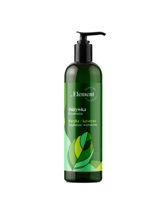 Glättender und stärkender Conditioner mit Keratin- und Basilikum-Extrakt-Element