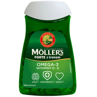 Nahrungsergänzung mit Omega -3 und Vitaminen D - E Forte Moller 112 Kapseln