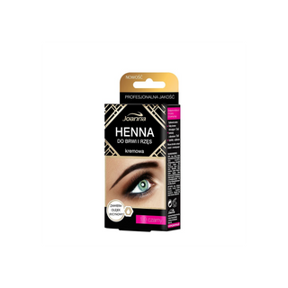 Cremig schwarzes Henna für Augenbrauen und Wimpern mit Rizinusöl, Joanna