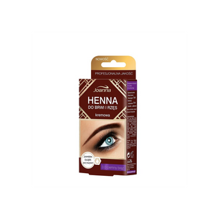 Cremig braunes Henna für Augenbrauen und Wimpern mit Rizinusöl, Joanna