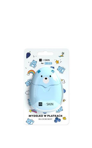 Seifenflocken für Kinder blau Blueberry HiSkin for Kids 50 Stück