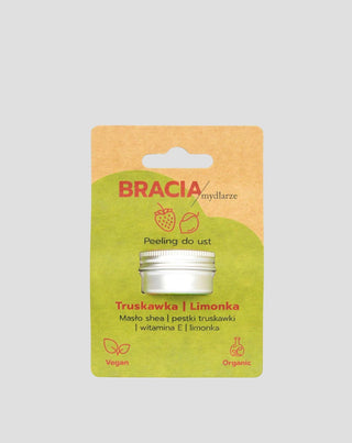 Lippenpeeling Erdbeere mit Limette und Vitamin E feuchtigkeitsspendend-glättend Bracia Mydlarze_3 - 3