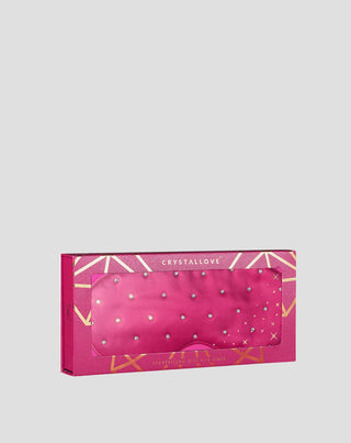 Schlafmaske aus Seide mit Kristallen verziert – hot pink Crystallove_4 - 4
