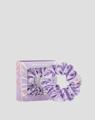 Seiden-Haargummi mit Kristallen – lilac Crystallove - 1