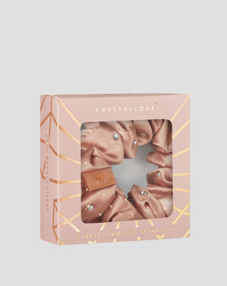 Seiden-Haargummi mit Kristallen – rose gold Crystallove_4 - 4