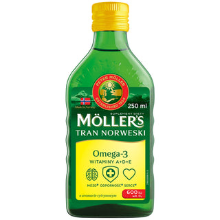 Moller's Norwegischer Lebertran mit Zitrone und 600 IE Vitamin D3