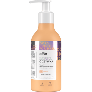 Protein-weichmachender Conditioner für mittelporöses und zu Frizz neigendes Haar so!flow