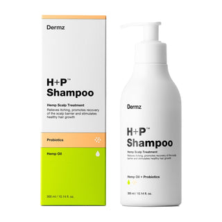 Hanfshampoo mit Probiotika gegen Juckreiz und Schuppenbildung der Kopfhaut H+P Dermz