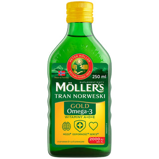 Gold Moller's Norwegischer Lebertran mit Zitrone und 2000 IE Vitamin D3