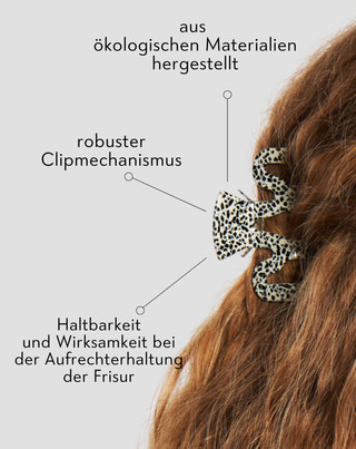 Set mit großen Haarklammern - Perle und schwarz Twisty 2 Stück