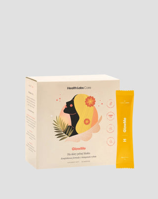 GlowMe Trinkkollagen mit Ananas-Mango-Geschmack Health Labs Care 30 Beutel
