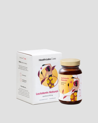 Nahrungsergänzungsmittel mit Lactopherin 150 mg aus Kuhmilch Lactoferrin Natural+ Health Labs Care
