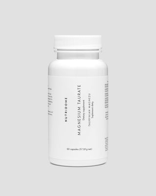 Magnesiumtaurat - Magenfreundlich bei Wadenkrämpfen, Müdigkeit und Stress Nutridome, 60 Kapseln - 1
