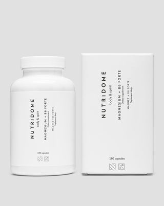 Magnesium + B6 Forte Magnesiumcitrat gegen Wadenkrämpfe, Muskelkrämpfe, Müdigkeit und Stress Nutridome 180 Kapseln - 2
