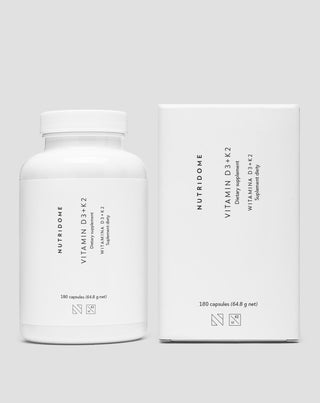 Vitamin D3 + K2 mit Inulin zur Unterstützung des Knochensystems und des Immunsystems – Nutridome, 180 Stück - 2