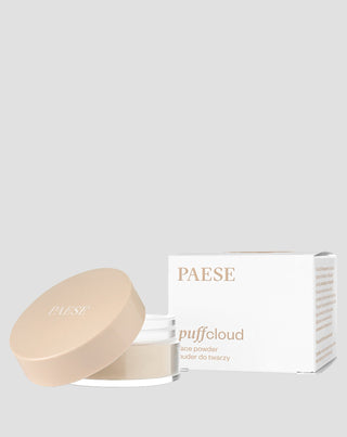 Pulverisierter Gesichtspuder - Puff Cloud mit Unschärfeglättungseffekt in neutraler Paese-Farbe