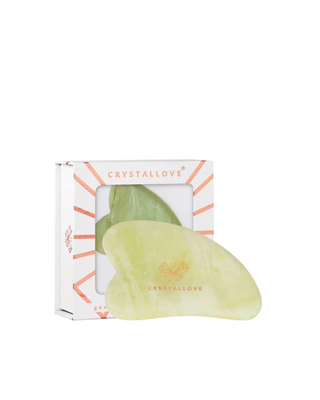 Gua Sha Gesichtsmassageplatte mit Jade, Crystallove Jugendstein