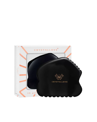 Gua Sha Gesichtsmassageplatte mit Great Power Stone Obsidian Crystallove