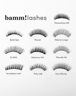 Falsche Wimpern auf dem 2D-Streifen für den mehrfachen Gebrauch Scrumptious Look Bamm!Lashes - 6