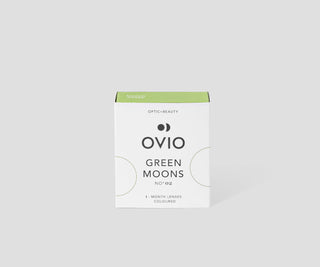 Zartgrün-minzgrüne farbige Kontaktlinsen null green moons no. 2 Ovio