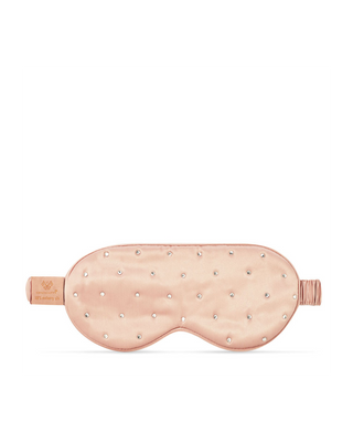 Schlafaugenband aus Seide, verziert mit Kristallen – rose gold Crystallove