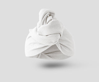 Weißer Haarturban verkürzt die Trocknungszeit für alle Haartypen Hair Wrap Glov