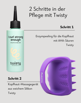 Enzymatisches Peeling für die Kopfhaut mit AHA-Säuren zur Reinigung und Anregung der Mikrozirkulation Twisty