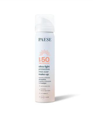 Ultraleichter schützender Make-up-Nebel mit Sonnenschutz SPF50 Paese