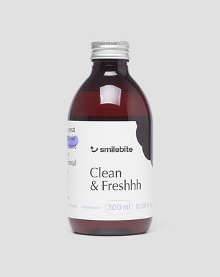 Mundwasser mit Minzgeschmack und Anti-Karies-Effekt Smilebite