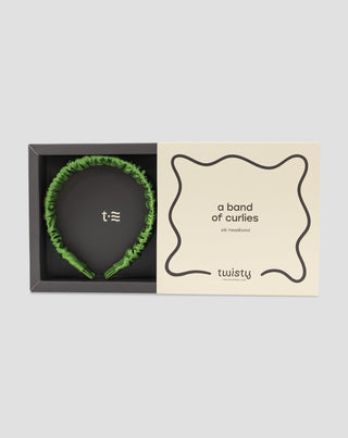 Seidenhaarband aus 100% Naturseide grün Twisty