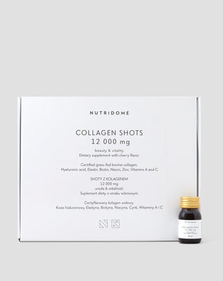 Flüssige Kollagen-Shots 12.000 mg mit Vitaminen Nahrungsergänzungsmittel Nutridome 30 x 30 ml - 1