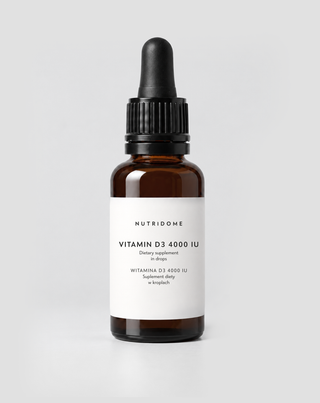 Vitamin D3 Tropfen 4000 IE/Tag für die Abwehrkräfte und starke Knochen mit Vitamin E, 30 ml, Nutridome - 1