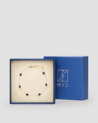 Mys vergoldetes Edelstahlarmband mit Lapislazuli