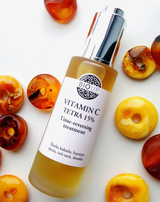 Vitamin C Tetra 15% zeitumkehrendes Behandlungsserum mit Bernstein und Ginseng BIOUP_1 - 2