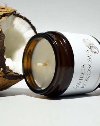 Vegane Rübenkerze mit Baumwolldocht mit Kokosduft 120 ml MgLife - 2