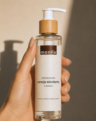 Erfrischende mizellare Essenz zum Abschminken, zur Linderung von Irritationen mit D-Panthenol Manilu