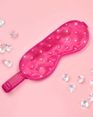 Schlafaugenband aus Seide, verziert mit Kristallen – pink Crystallove - 2